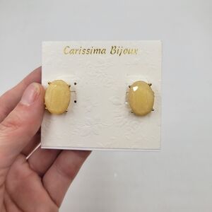 Carissima Bijoux Yellow Stud Earrings